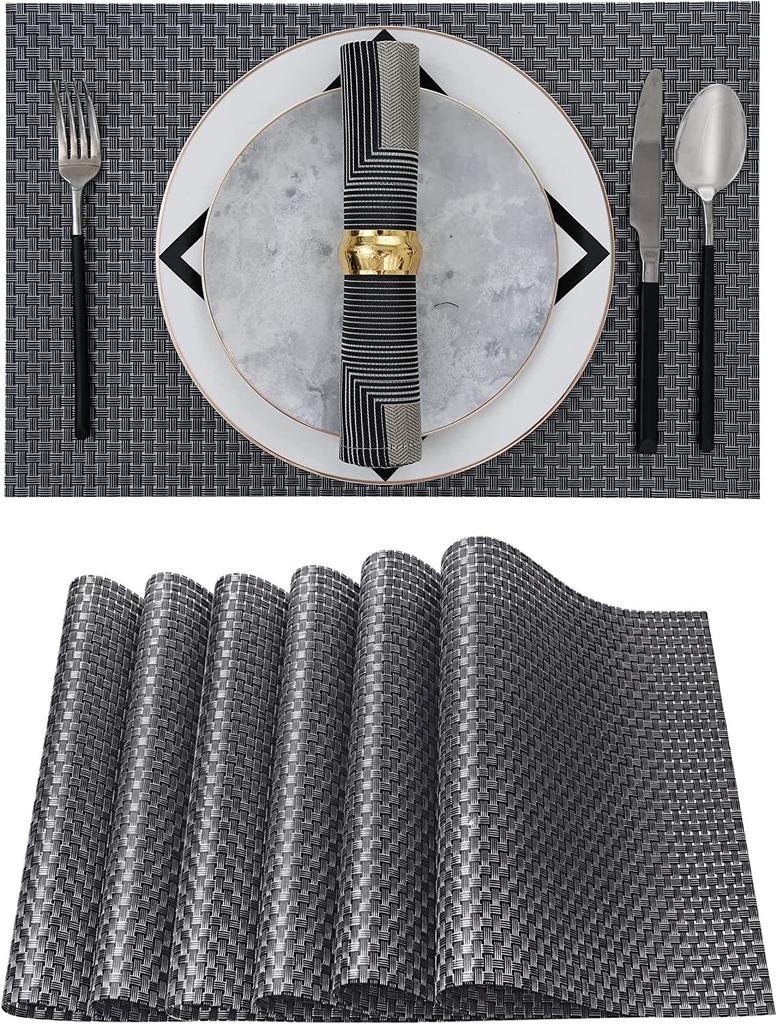 Waterproof PVC Coaster Placemat 45x30 Rectangular Placemat Decorative Bowl Mat Insulation Pad Table Mat Coaster posavasos