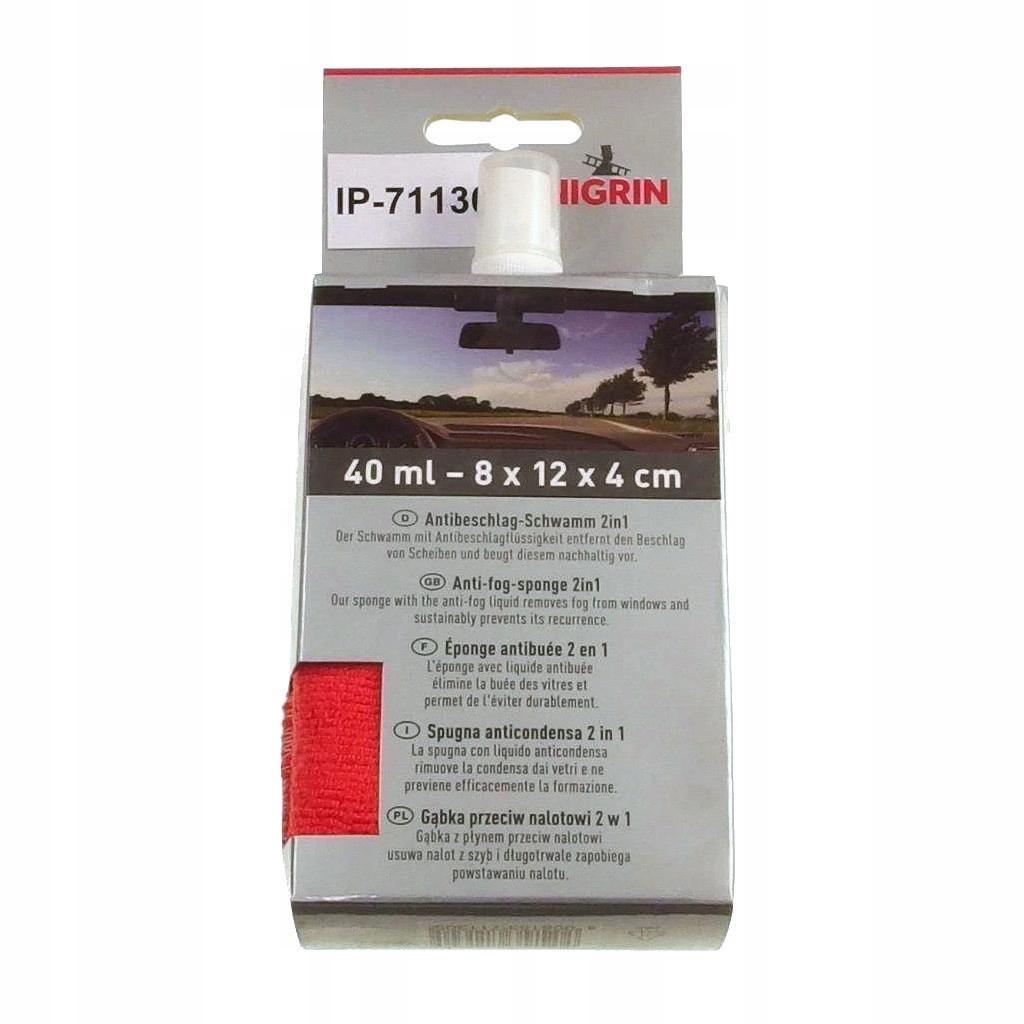 NIGRIN Anti-fog Sponge Cloth with Anti-fog Liquid 2 in 1 40