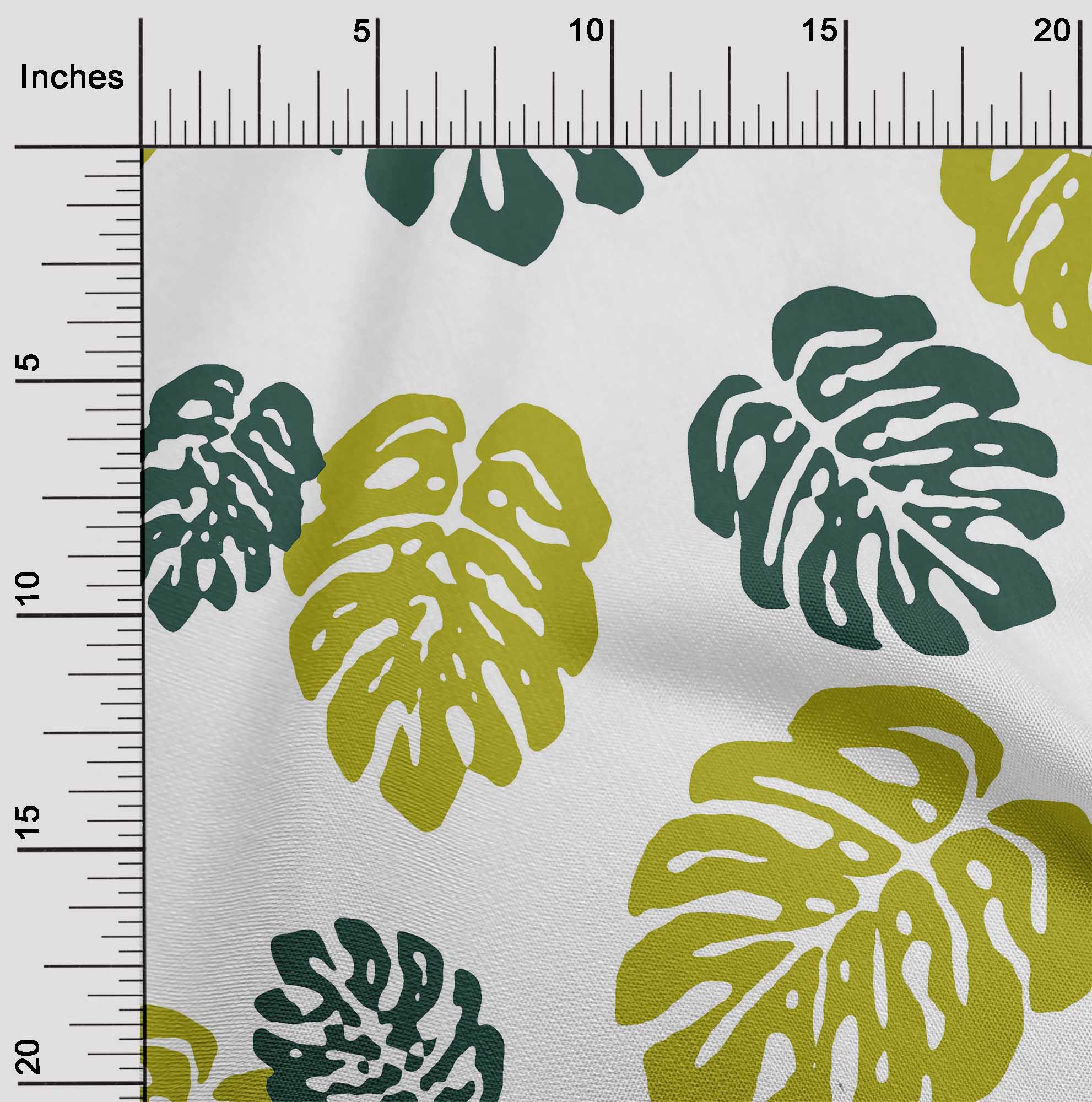 

OneOone Cotton Flex Brown Fabric Monstera Leaves Block Приладдя для стьобання Тканина для шиття з принтом у дворі 40 дюймів 42 Inch Wide - Viscose Chiffon чирок зелений колір