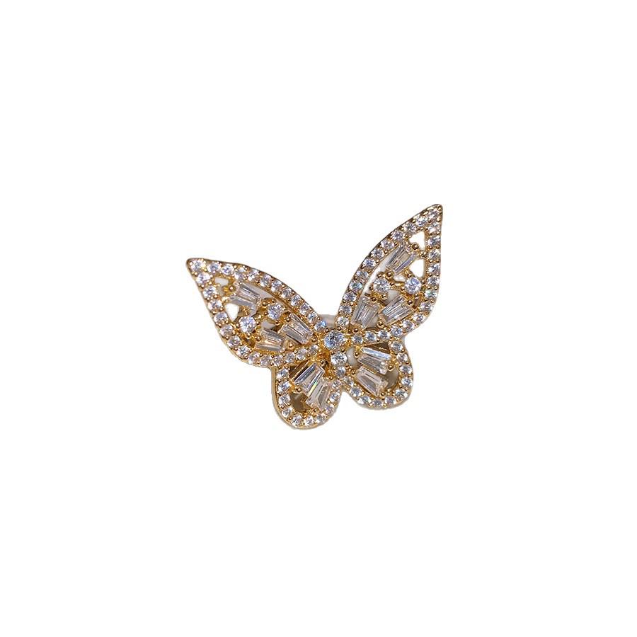 Zirkon Schmetterling Ohrklemme für Damen: Kein Piercing nötig, Stilvoller & Eleganter Knorpel-Ohrring
