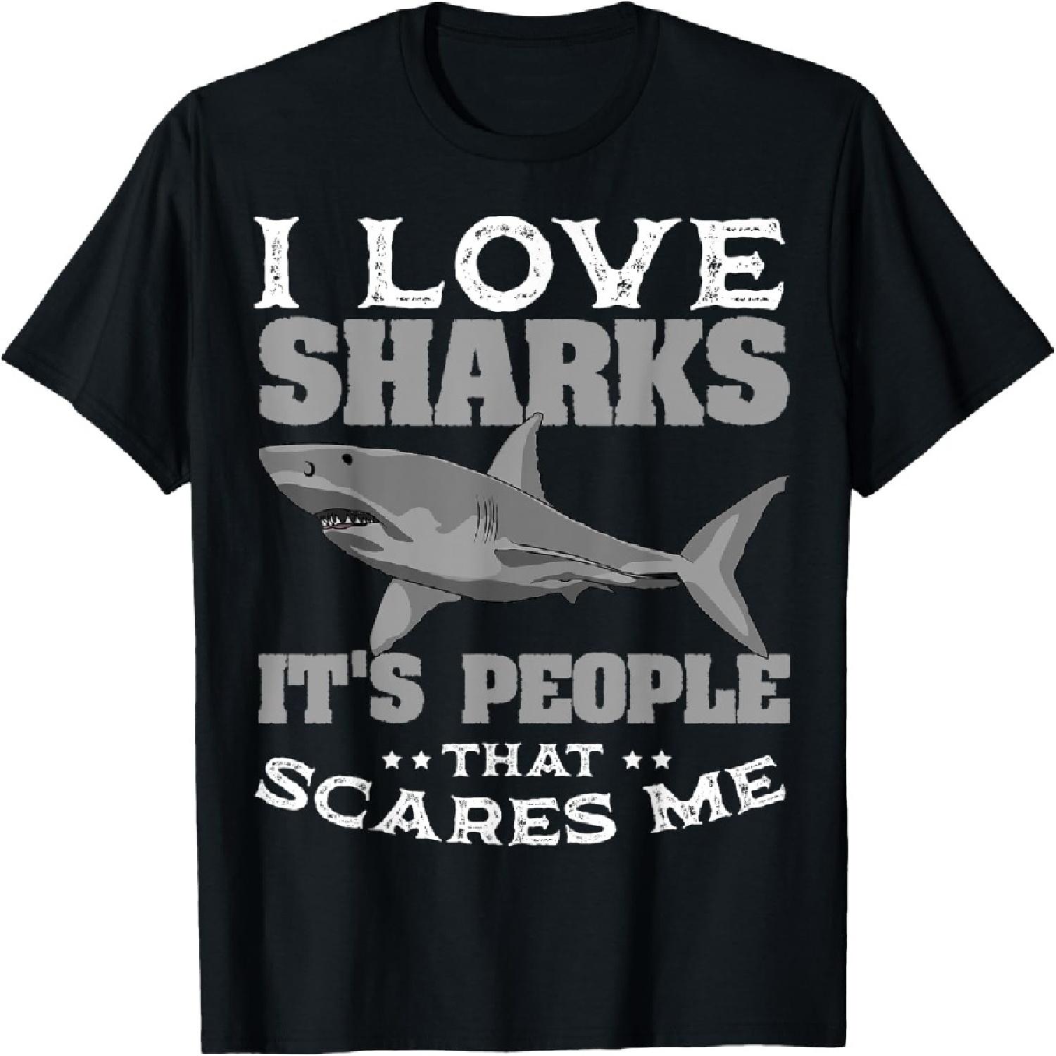 Great White Shark Largest Predator Fish Ocean Biologists T-Shirt S