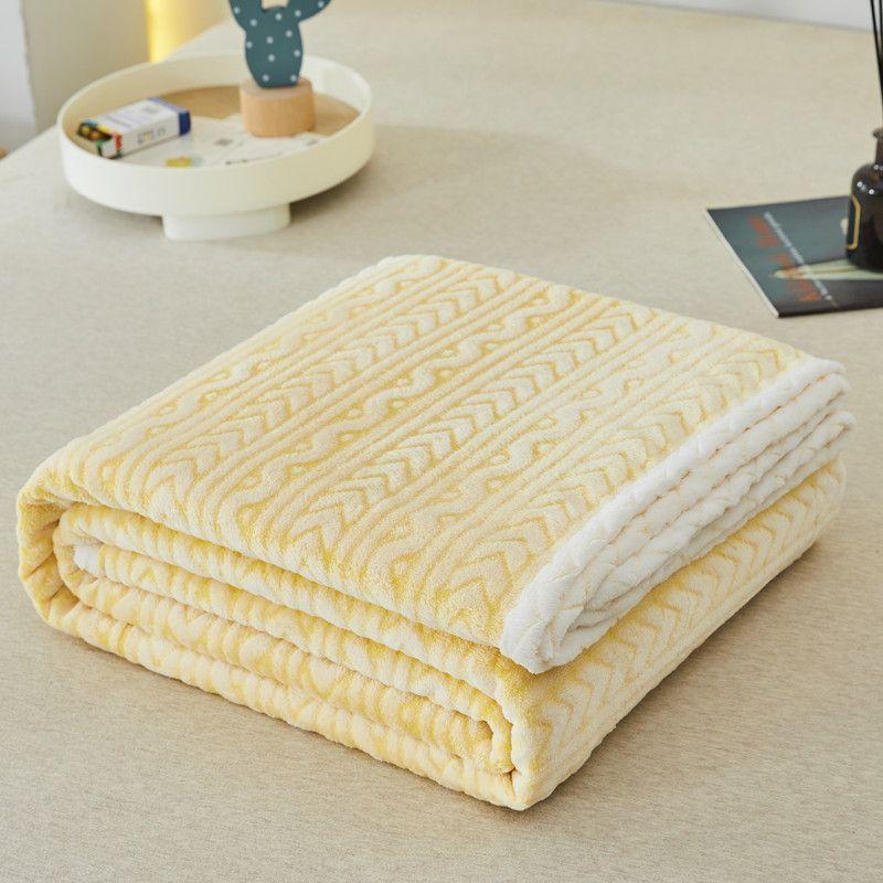 Winter Coral Fleece Blanket Office Nap Cover Flannel Student Dormitory Blanket Thick Double Bed Sheet