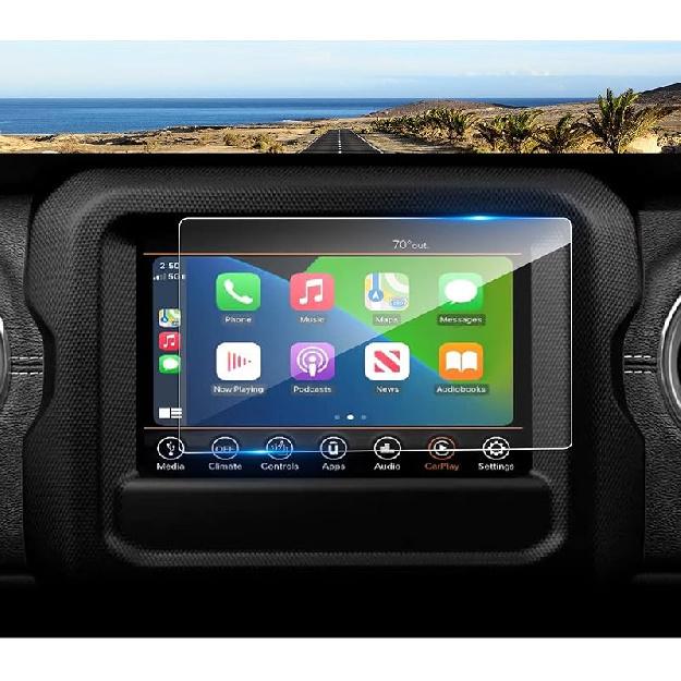 Anti-Glare Matte Screen Protector for 2024 2025 Jeep Wrangler (Sport/Willys/Sahara/Rubicon/High Altitude/Rubicon 392) 12.3In Touchscreen, 9H Tempered