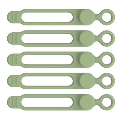 5 Piezas Ataduras de Cable de Silicona con Hebilla Reutilizables para Cables de Electrodomésticos y Cables de Carga USB