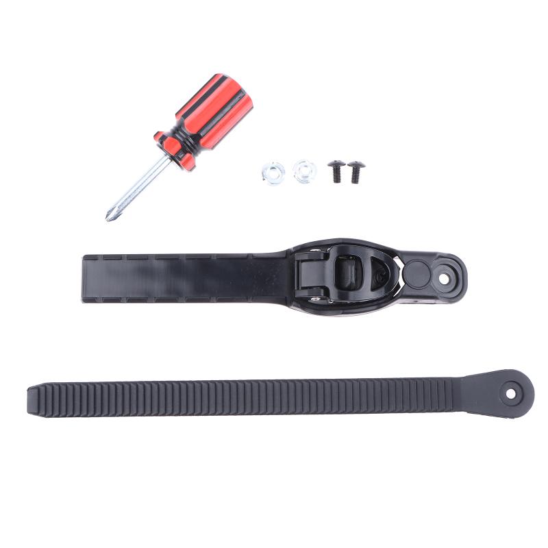 

1Pc Adjustable Ski Strap With Fixing Buckle And Screws Binding Attachment With Ratchet Tongue Ladder To Secure Shoelaces 2 чёрный