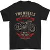 Two Wheels Forever Biker Motorrad Lustiges Herren T-Shirt 100% Baumwolle
