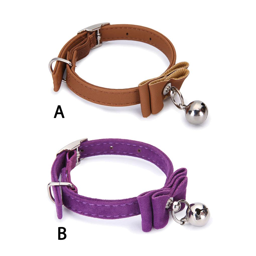 Cute Pet Dog Bowknot Bells Puppy Collar Kitten Necklace Chain Toys Adjustable
