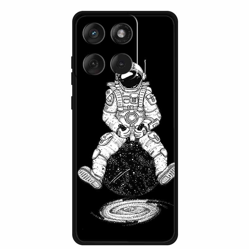 For Motorola G67 Power 5G 2025 Case Shockproof Soft Black Silicone Cute Cat Coque For Moto G67 Power Case 6.7" Cartoon Bumper