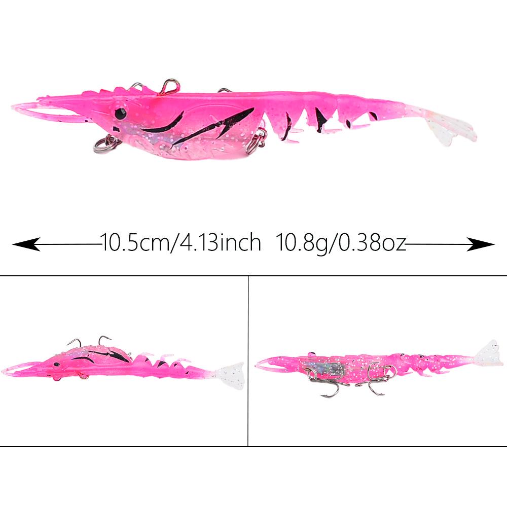Shrimp-shaped Bionic Lure, 10.5cm, 10.8g, Long Cast, Sinking Soft Lure.