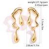 Boucles d'oreilles irrégulières liquides pour femmes, boucles d'oreilles pendantes en métal à géométrie exagérée, bijoux de créateur, accessoires de fête pour femmes, cadeaux