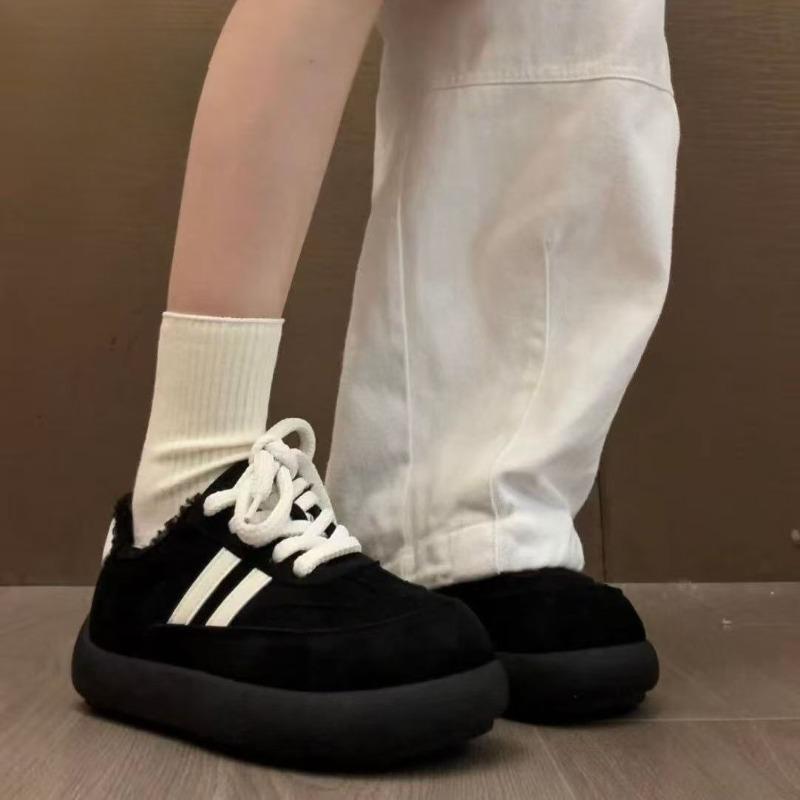 

Thick-stitched Women s New Cotton Shoes, Versatile Big-top Shoes, Casual Sneakers 40 чорний