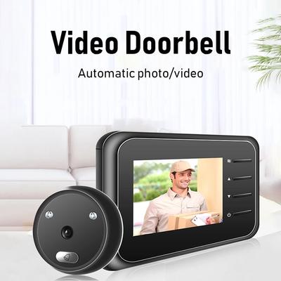 Inteligentní digitální kukátko Doorbell 2,4 palcová obrazovka IR noční vidění Elektronická dveřní oko kamera Door Bell Vnitřní monitor