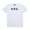 A.p.c. VelveT Logo STandard Grand T shirT M26384 Tae whiTe Dark Navy