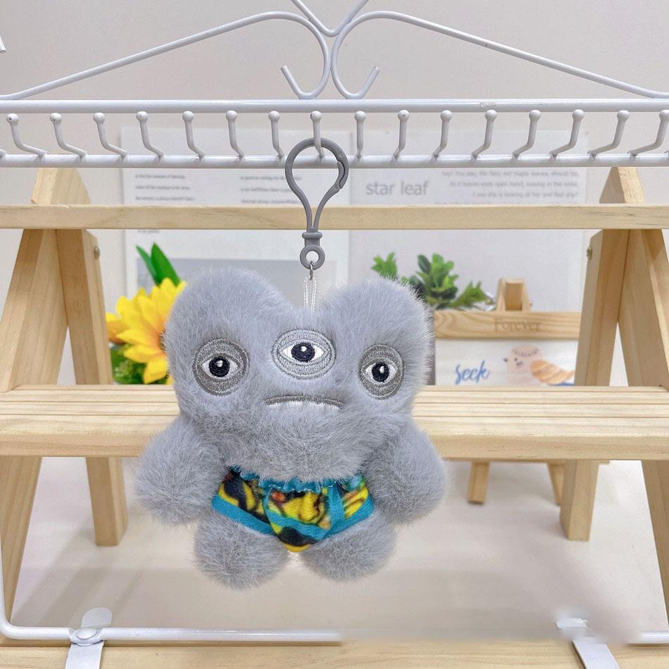 Cartoon 10cm Fuggler Plush Funny Ugly Teeth Monster Beach Resort Series Plushies Squirm Crazy Rabbit Stuffed Funny Doll Gifts