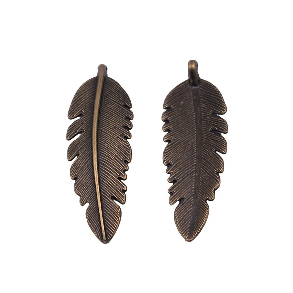 Feather Charms Multi Color Alloy Leaf Pendants For Boho Style DIY Jewelry Accessories