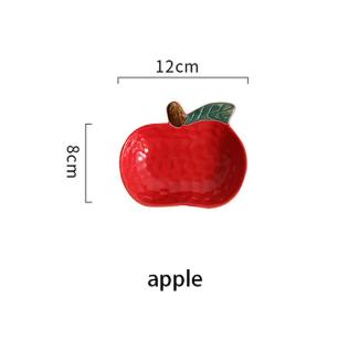 

Creative Cartoon Fruit Ceramic Plates Mini Sauce Dishes for Hot Pot Snack Dessert Trays for Home Table Decoration Fruit Shaped