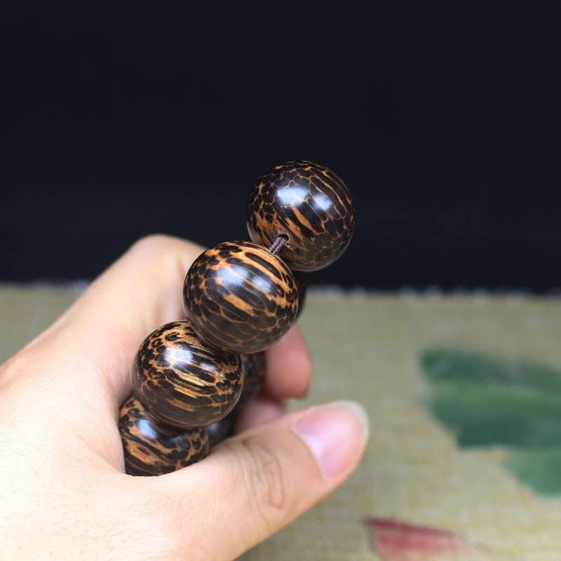 Dragon Scale Wood Bracelet20mm Fish Seed Pattern Gold Thread Bracelet Buddhist Bead Jewelry