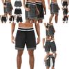 Men's Fitness Sports Shorts With Adjustable Waist And Hidden Zipper Pockets