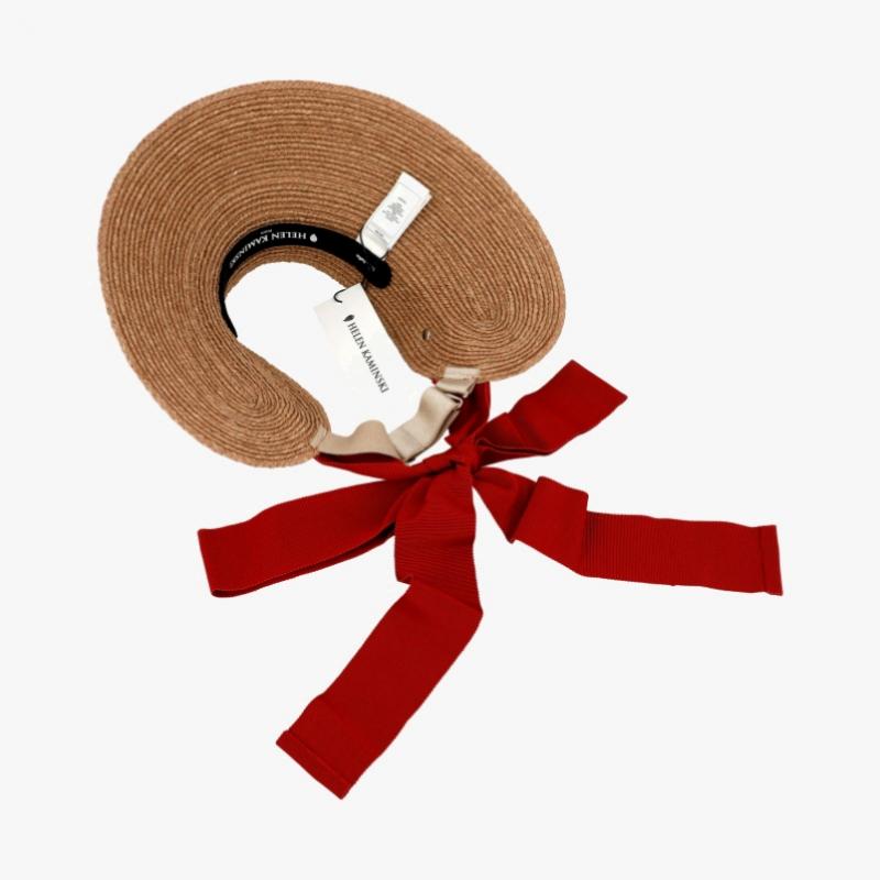 Helen Kaminski Rosalie Nougat Cream Visor Sun Cap Hat51251