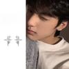 Earring Design with High-class Appeal. Men's Rugged and Cool Style. Cross-shaped Earrings.