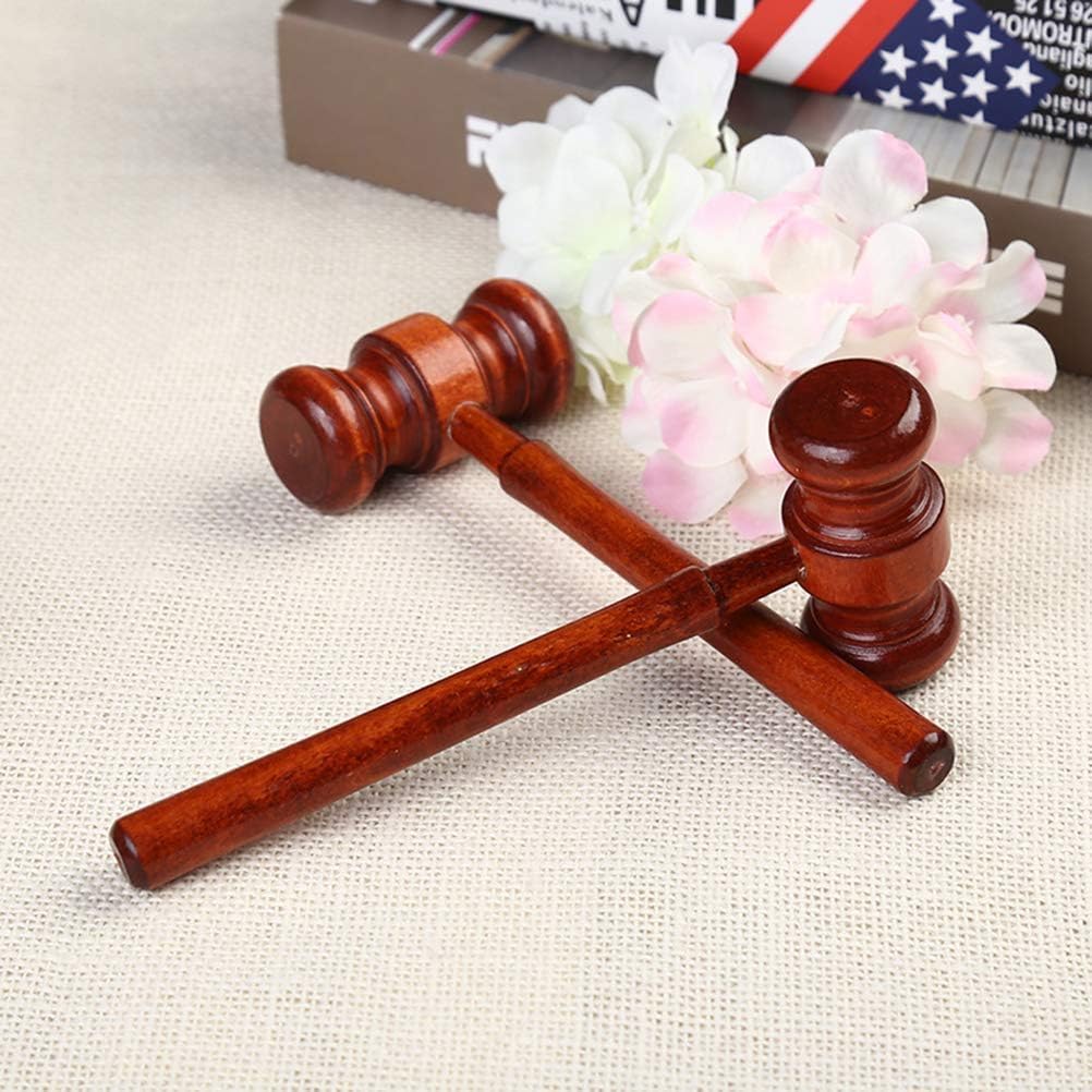 2 Pcs Wood Judge Gavels Auction Court Gavels Wooden Judge Hammers Wood Hammer Props Judge Costume Accessories for Lawyer Courtroom,Auction Sale 3.2 x