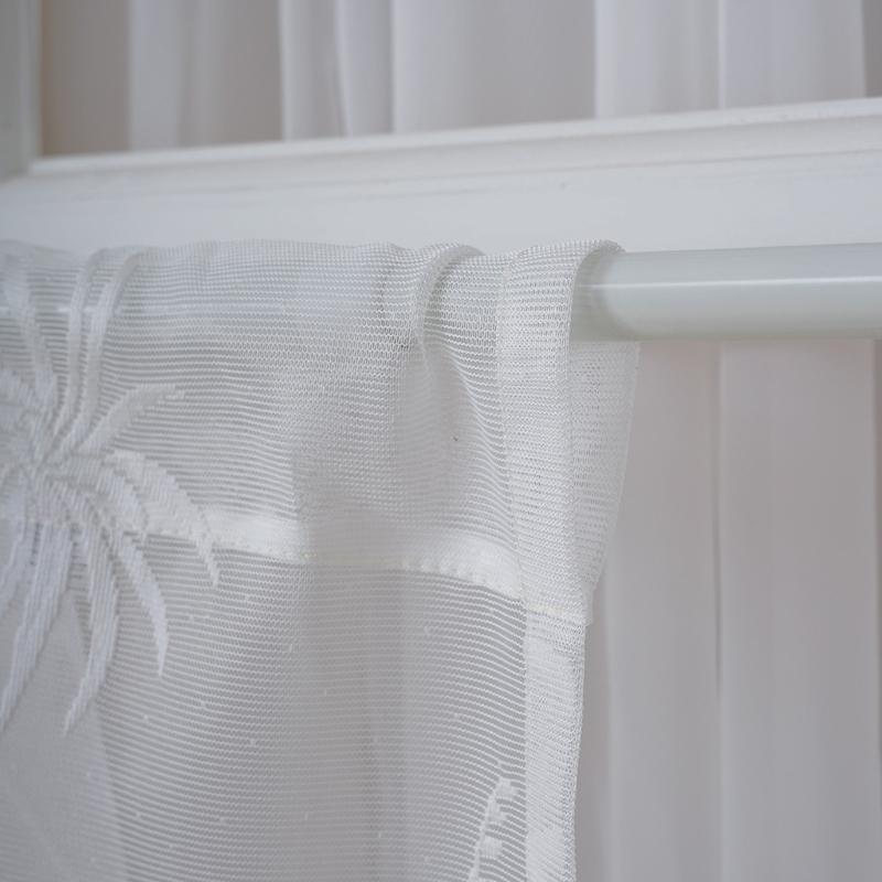 Breathable Sheer White Curtains for Window Stylish Lace Designs Kitchen Dining Decoration