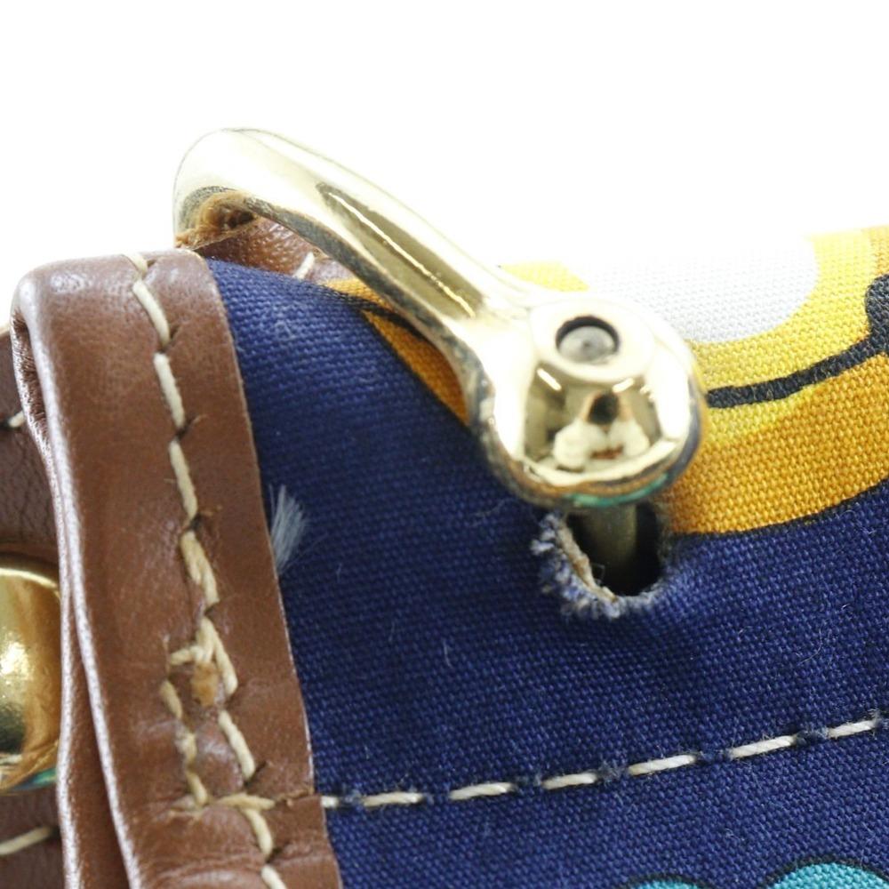 LOEWE Collection line Shoulder Bag COLECCION JEREZ vintage Navy blue canvas Women Used