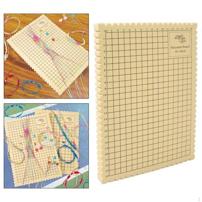 Lightweight Macrame Board with Grid To Secure Knot for Braiding Bracelets Beginners
