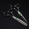 6.0 Inch FM-123 Straight Handle Big Sword Back Green Gem Model, Bright Color Flat Cut Tooth Cut Hair Cut Hair Cut