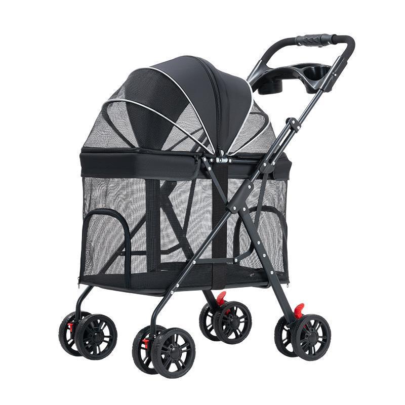 Medium & Large Pet Stroller for Dogs & Cats - Lightweight, Foldable, Ideal for Outings
