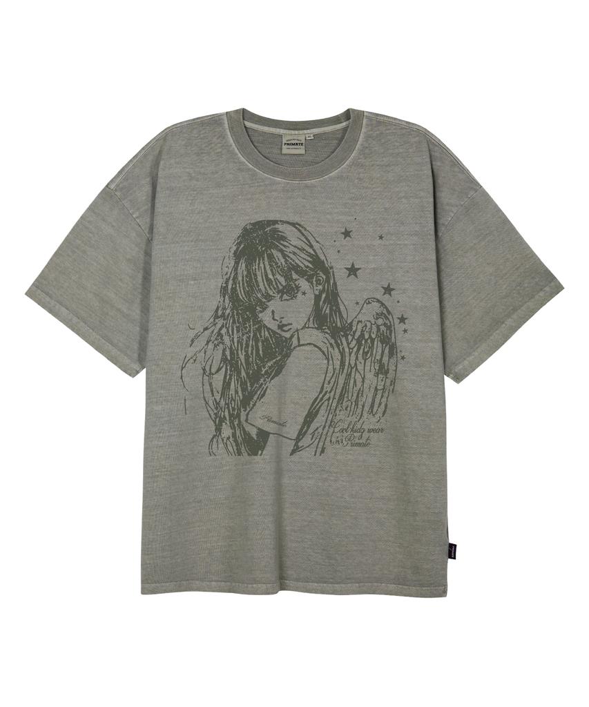 PRIMATE 404 Heaven Oversized Pigment Short Sleeve T-Shirt 4 Colors
