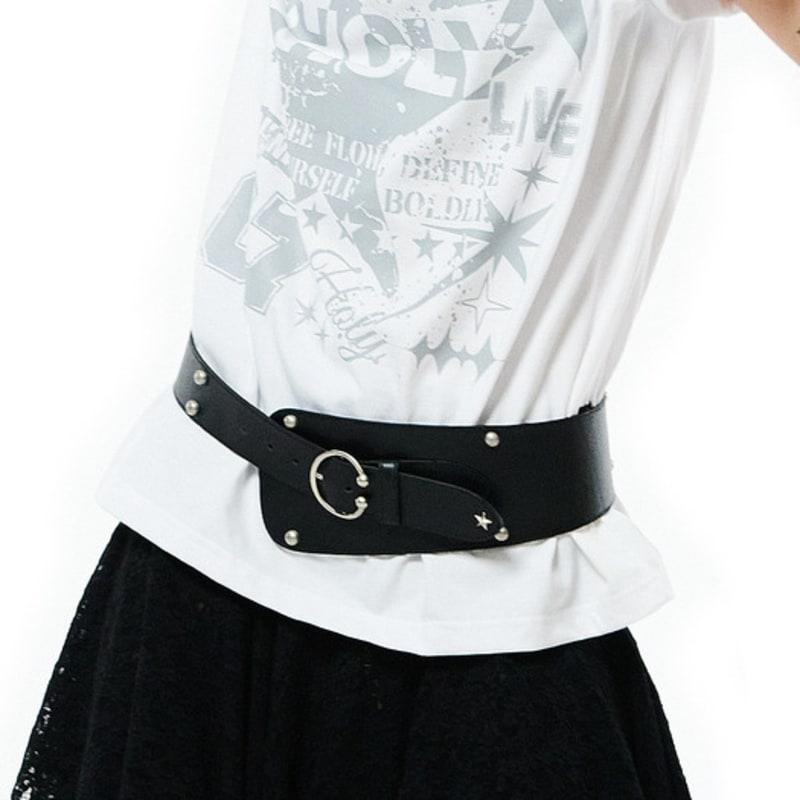 

HOLY NUMBER 7 HOLY STAR EMBLEM WIDE BELT black FREE
