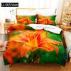 Yellow Flowers Queen Bedding Set Duvet Cover Set Bedding Digital Printing King Size Duvet Cover Set Bedding Set