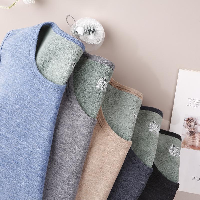 Men's Slim-Fit Fleece-Lined Vest: Warm, German Velvet Base, Sleeveless, Ideal for Autumn/Winter.