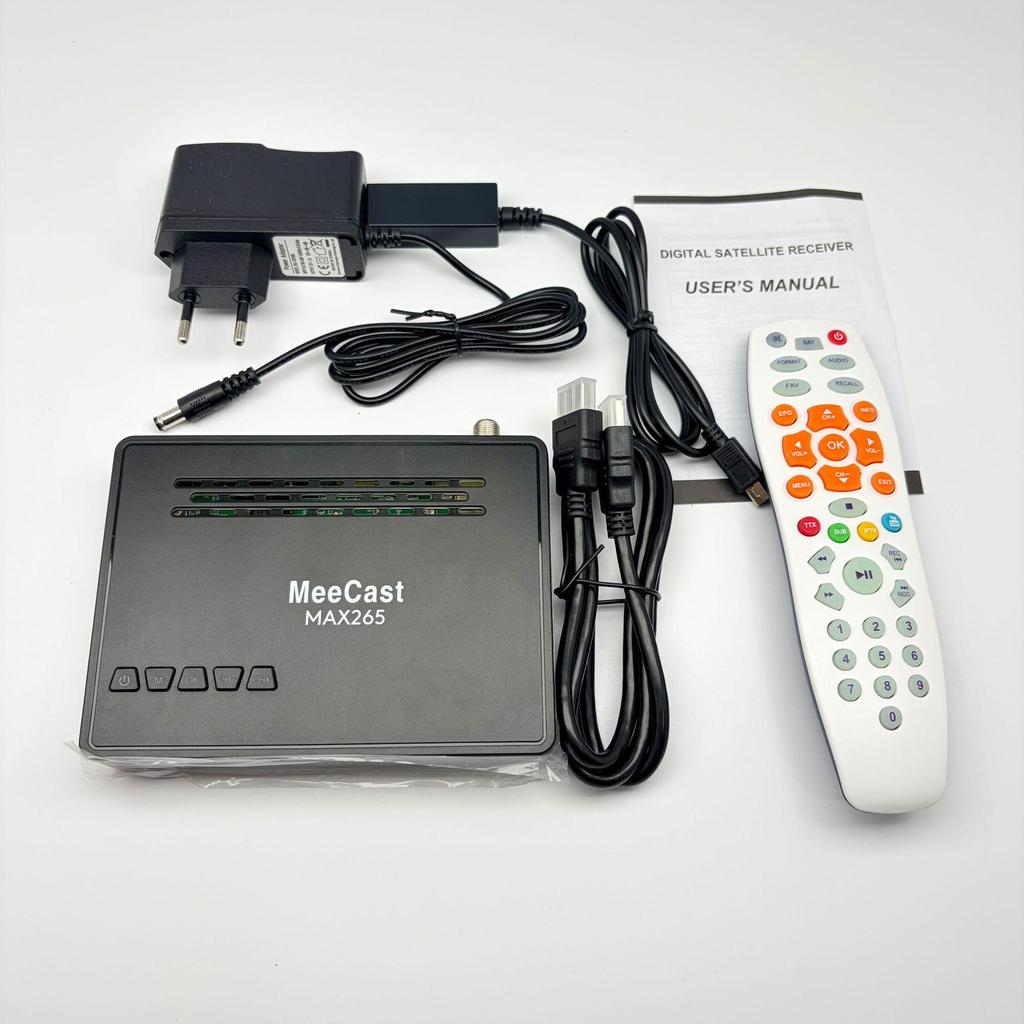 New H265 DVB-S2X TV Set-Top Box MAX265 with WiFi and Network Port, HEVC DVBS2X.