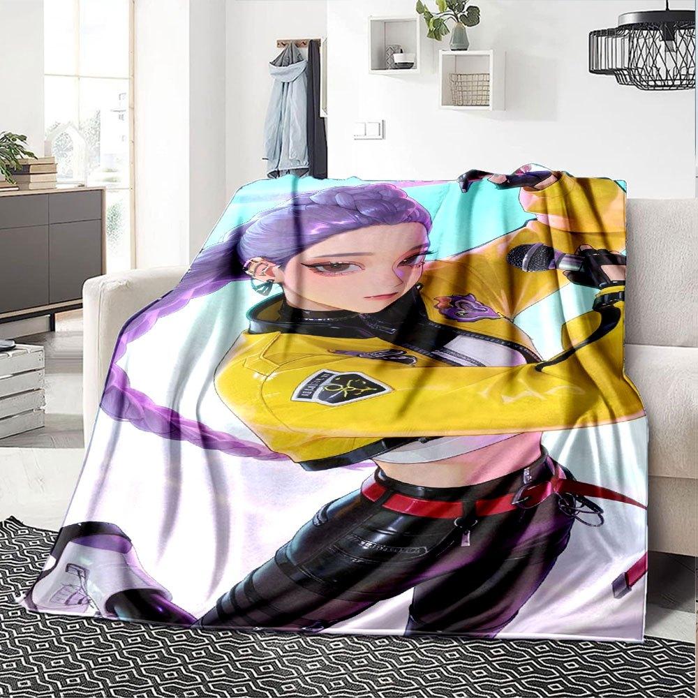 1pc Hunter X Kopo group - Themed Flannel Blanket - Suitable for Bed, Home Decor, Graduation Gifts, Easter, Back to School, ChristmasA17