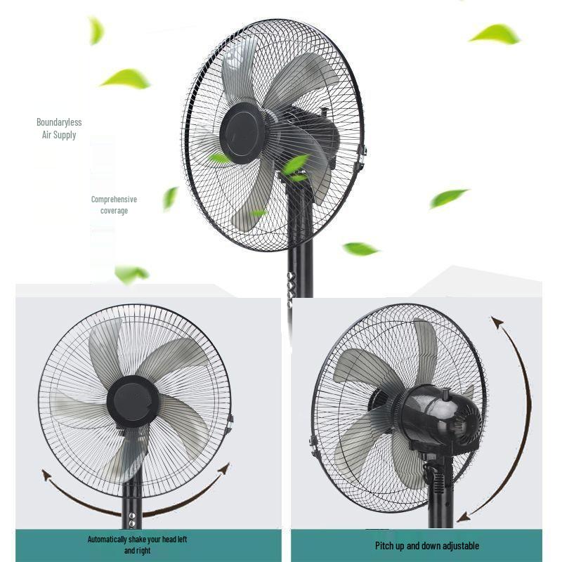 16-inch Huishoudelijke Vloerventilator, Grote Windkracht, Laag Geluidsniveau, Verticale Oscillatie, Elektrische Ventilator Model
