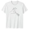 Minimalist Line Art Hand Holding Olive TShirt Botanical Nature