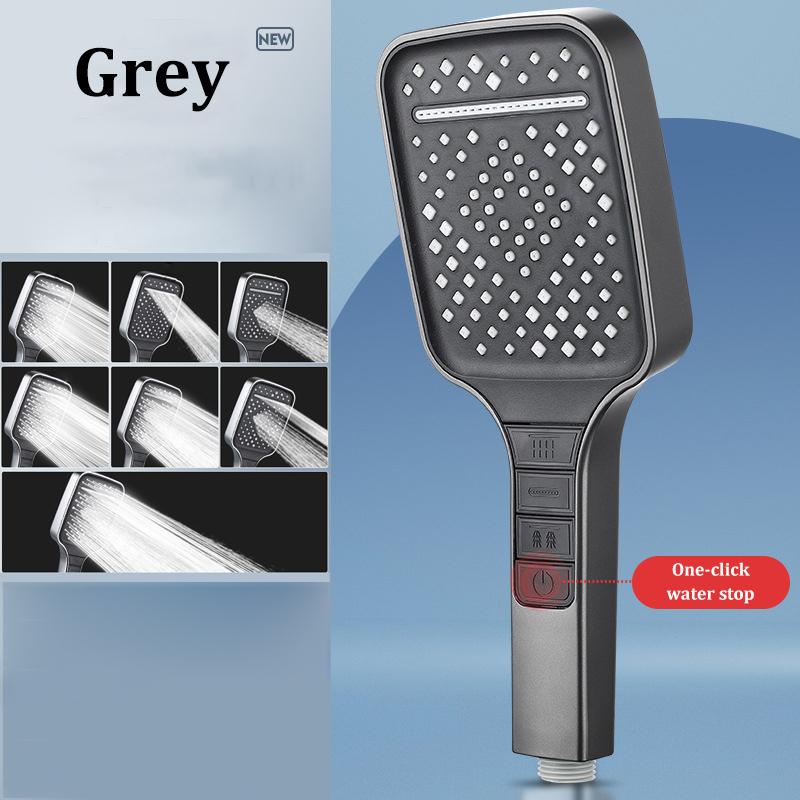 

7 режимов Большая панельная душевая лейка Регулируемая Остановка одной кнопкой Ванная комната Высокое давление Водосберегающий Душевой набор Аксессуары для ванной комнаты