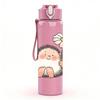 1PC Daisy Bee Hedgehog 750ml Color Plastic Sports Water Bottle Leakproof Flip Straw Lid Suitable for Sports Office Home Use