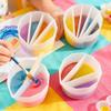 9cm Multi Channel Split Cup For Paint Pouring Reusable Resin Mixing Cup Silicone Fluid Art Split Cup For Art Drawing Accessories