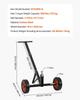 600lbs Trailer Dolly 16.5 and 22 inAdjustable Height 1-7/8 In Ball Solid Tires