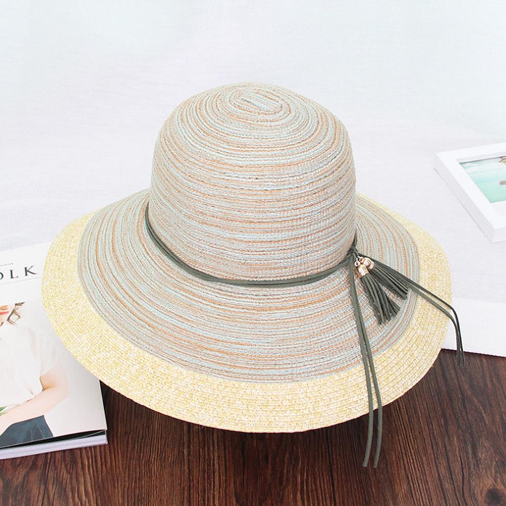 Woman Bowknot Straw Hat Fashion Big Brim Sun Summer Beach Hat
