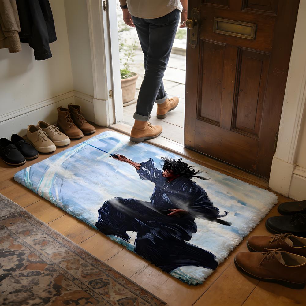 VVagabond Manga Anime Floor Mat Soft Flannel Absorbent Mat Non-Slip Rug Home Bedroom Bathroom