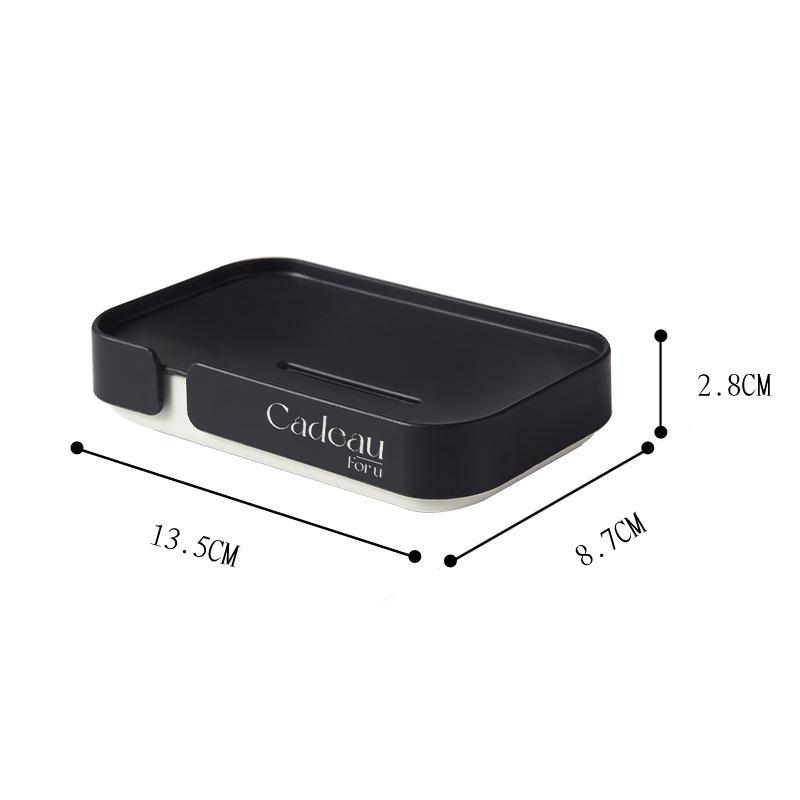 Double Layer Soap Dish for Dorm Bathroom - Countertop Storage and Drain Box