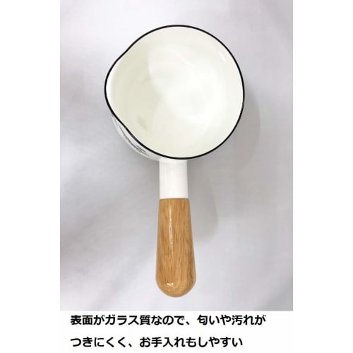 Fuji Enamel Milk Pan, 12cm, Made in Japan, Fruitas Collection 2 FTC-12M