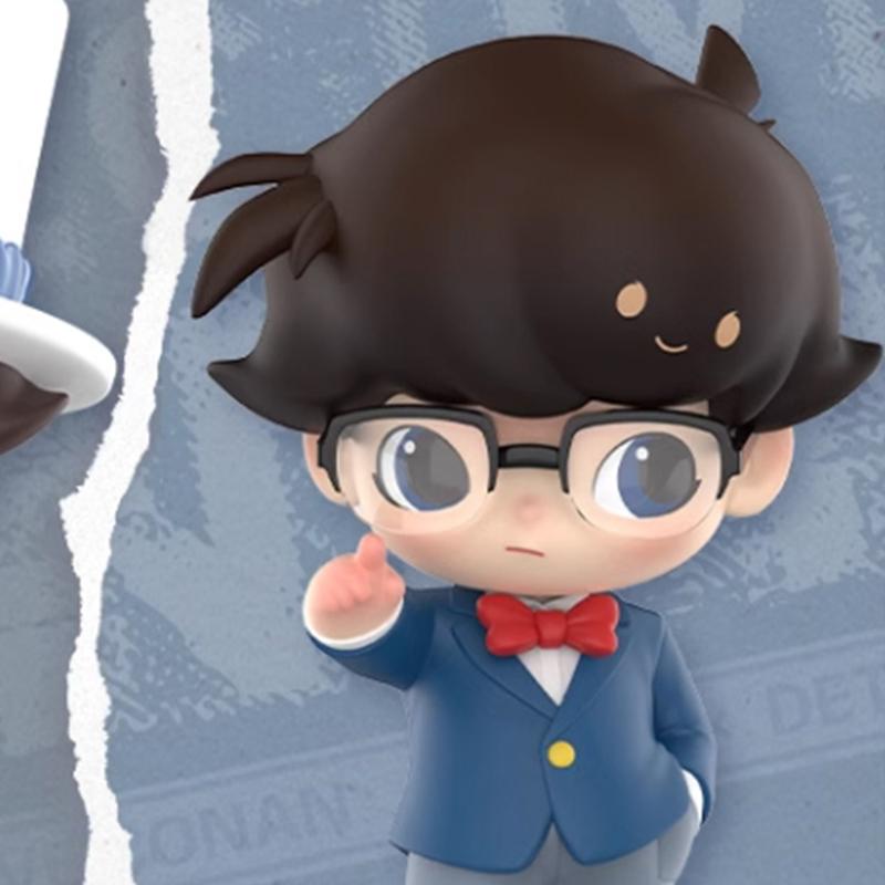 New POP MART DIMOO Conan Edogawa Famous Detective Trendy Figures 16cm PPMT-2307-0026