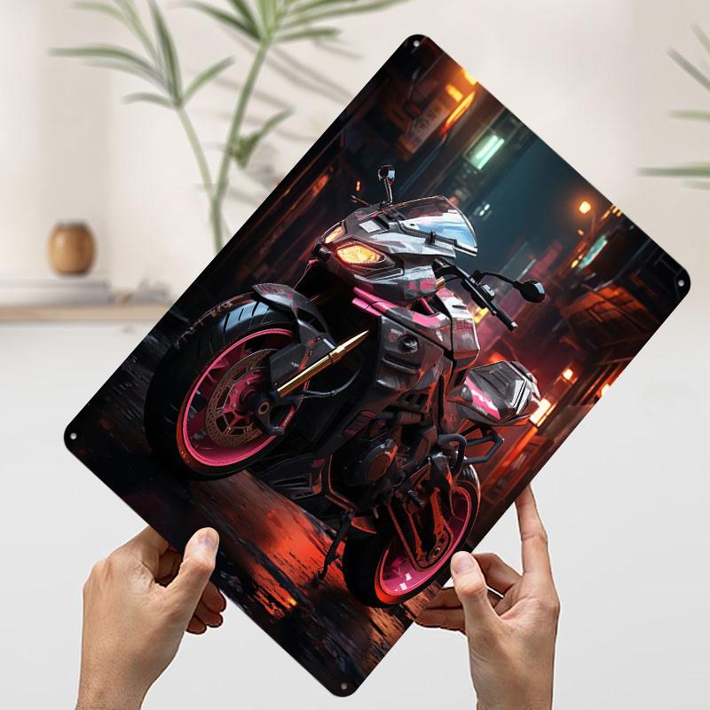 Motorcycle Motorcycle Bike TOP Printed Poster Customized Wall Art Retro Vintage Metal Tin Signs for Room Bedroom Decoration Home