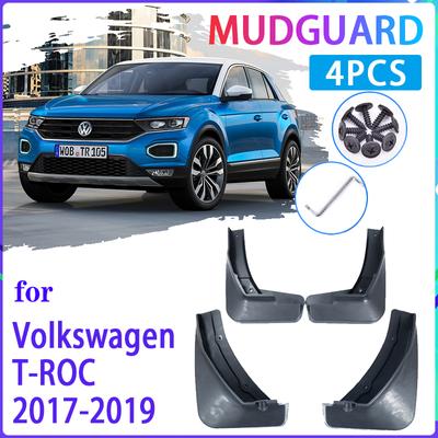 4 PCS Car MudFlaps for Volkswagen VW T-Roc TRoc T Roc 2017 2018 ~2022  Car Mudguard Splash Guards Fender Auto