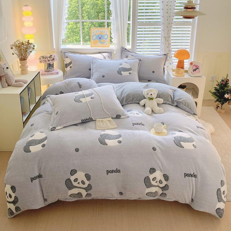 Rosa Dickes Fleece Blume Bettbezug Für Mädchen Winter Warm Flanell Bettdecke Bezug 1 Stück 150 cm Größe Mädchen Bettwäsche Funda Nordica Cama